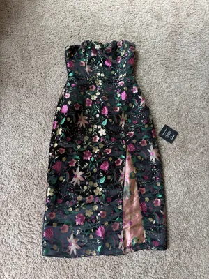 Satin midi dress thumbnail 4