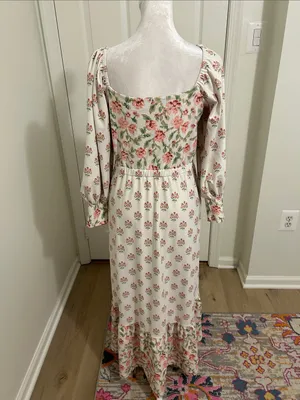 Tuckernuck Smith & Quinn Marigold Midi Cottagecore Dress New Size Medium thumbnail 9
