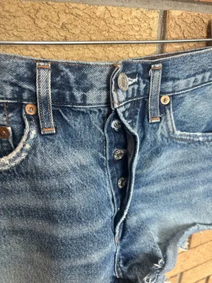 AGOLDE Parker Vintage Cutoff Denim Shorts Distressed Button Fly Size 26 thumbnail 6