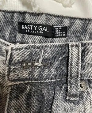 Nasty Gal Distressed Gray Mom Jeans thumbnail 2