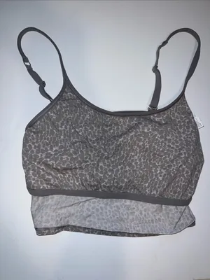 Old Navy Grey Leopard Print Stretch Bralette thumbnail 5