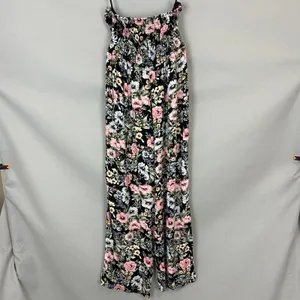 Band of Gypsies Jumpsuit XL Strapless Floral Wide Leg Boho Festival Summer thumbnail 2