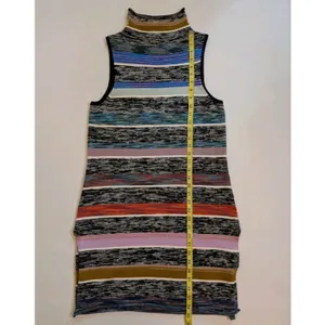 Anthropologie Maeve Stripe Sleeveless Sweater Tunic Sz M Lagenlook Preppy Funky Kitchie thumbnail 4