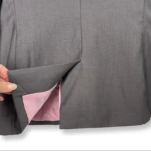 Womens Blazer Taupe Gray Lined Office Business Careerwear Work Size 4 thumbnail 8