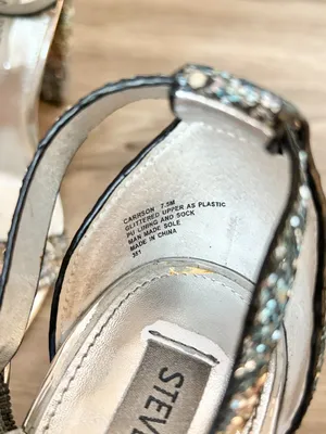 Steve Madden Carrson Multi Glitter Ankle Strap Heels Size 7.5 thumbnail 6