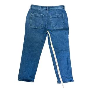 J.Crew Straight Leg‎ Cargo Jeans Medium Wash Blue Utility Denim 31P Petite thumbnail 2