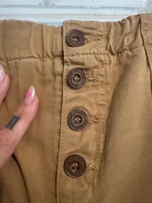 Free People Casual Cropped Jogger Pants- Tan - Large thumbnail 4