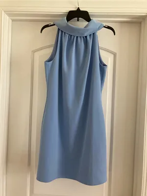 Sail to Sable Light Blue Sleeveless High-Neck Mini Dress thumbnail 3