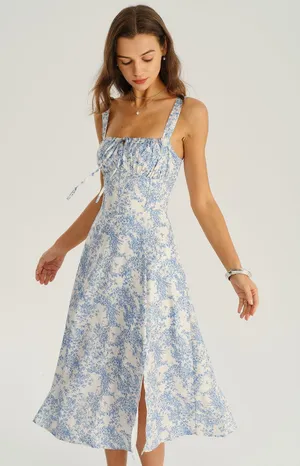 Amazon Floral Ruched Dress thumbnail 1