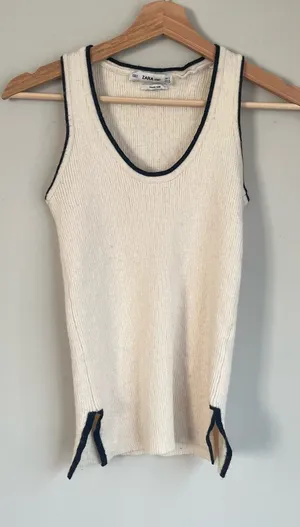 Zara Italian Yard Knit Tank Top Size Medium thumbnail 1