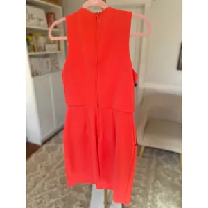 Bisou‎ Bisou Michele Bohbot Coral Mini Dress Quiet Luxury Cocktail Wedding Guest thumbnail 3