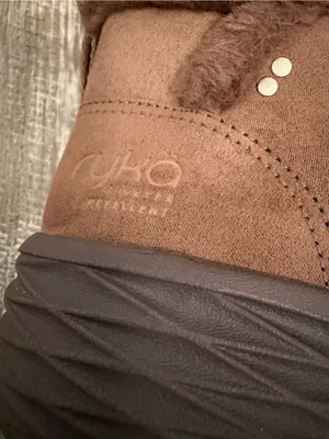 Ryka Brown Faux-Suede Fur-Trim Ankle Booties Size 8 thumbnail 14