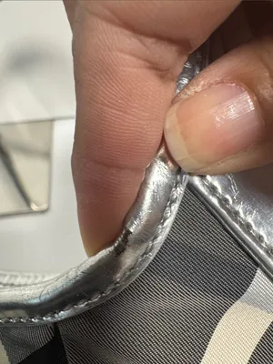 Burberry Beat Check Nylon Brooklyn Hobo Bag Metallic thumbnail 8