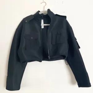 Alo Yoga Cropped Engage Cargo Parka Black S thumbnail 2