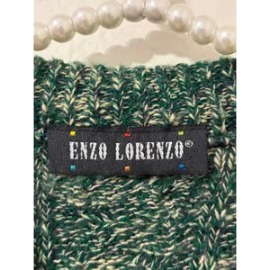 Vintage Enzo Lorenzo Sweater Size XL Green Chunky Knit Pullover Jumper Cozy Top thumbnail 3