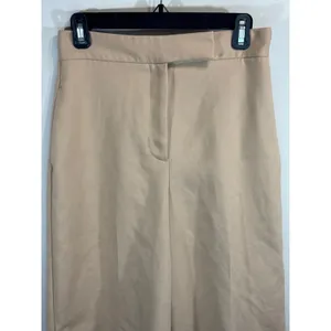 Zara‎ Womens Tan Beige High Waisted Wide Leg Cropped Culotte Trousers Petite S thumbnail 2
