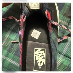 Vans Authentic 44 DX Anaheim Factory Plaid Black Purple Blue Men's 5.5 Womens 7 thumbnail 3
