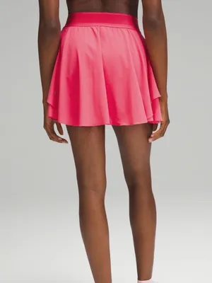 Lululemon Court Rival High Rise Skirt Hot Pink Lip Gloss Tennis Skort Size 0 thumbnail 2