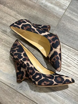 Kate Spade Leopard Wedge Pointed Toe Pumps 6.5 thumbnail 4