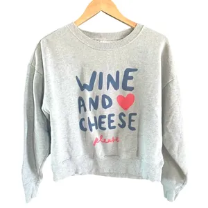 Maeve Anthropologie Jordan Nickson Wine and Cheese Graphic Sweatshirt XS thumbnail 5