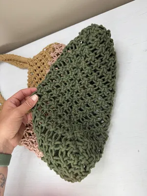 Aerie Multicolor Crochet Tote Bag thumbnail 6