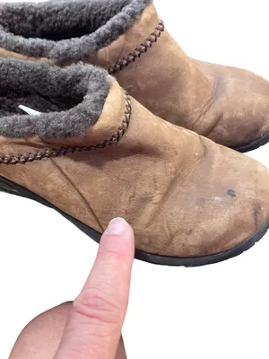 Merrell wms brown leather wool lined moc clogs shoes sz 8.5 SKU 10-091 thumbnail 13