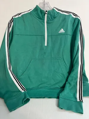 Adidas Ladies Green Half-Zip Pullover  thumbnail 1
