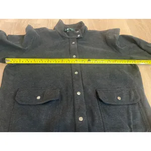Vintage Lauren Ralph Lauren Women’s Petite Shacket Bomber Snap Dark Gray Size LG thumbnail 7