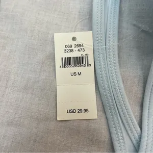 NWT Aerie Baby Blue Cotton Scoop Bralette M thumbnail 5