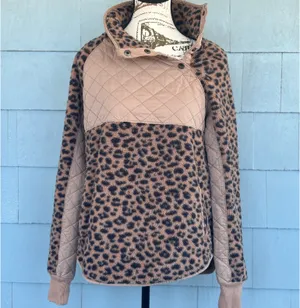 Abercrombie & Fitch Asymmetrical Snap Up Fleece Jacket thumbnail 4