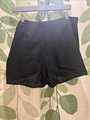 Active USA Black Tie-Waist Wrap Skort thumbnail 2