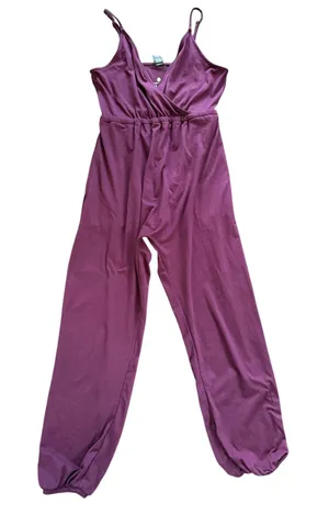 Spiritual Gangster Burgundy Red Sun Salutation Cami Jogger Jumpsuit Yoga Resort thumbnail 1