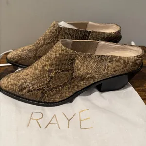 Raye Slip-On Snakeskin Mule Booties Size 8 thumbnail 2