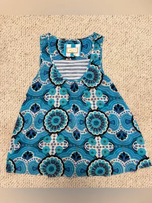 Meadow Rue Anthropologie Blue Medallion Print Layered Tank‎ Top XS thumbnail 2
