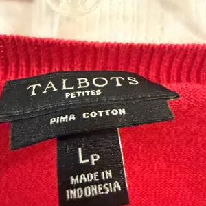 Talbots Red Button-Front Women's Sweater Cardigan thumbnail 3
