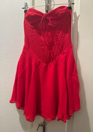 White Fox Boutique Red Corset Dress thumbnail 1