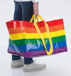 Rainbow pride Tote Bag ikea nwt thumbnail 1