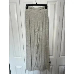 All in Motion Lounge Pants Womens XS Gray Wide Leg Ribbed High Waist Modal Soft thumbnail 3