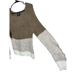 Abercrombie & Fitch Pullover Sweater Tan Cream Size XS‎ thumbnail 2