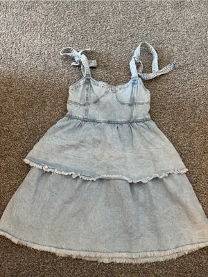 American Eagle Outfitters Light Blue Denim Mini Dress thumbnail 2