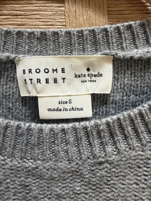 Kate Spade Broome Street stripe Peplum Sweater size Small EUC thumbnail 3