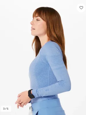 Salta Seamless Long-Sleeve Under scrub Ceil Blur Size Small NWT thumbnail 2