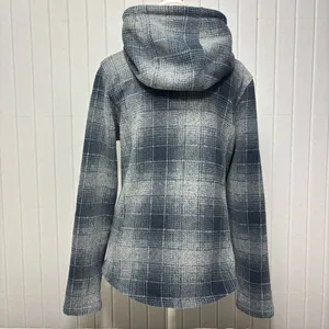 The North Face Women's Plaid Fleece‎ Pullover Cowl Blue and gray Hoodie Size S thumbnail 8