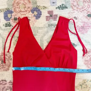 Vintage Wet Seal Y2K Babydoll Midi Dress‎ Medium Red Asymmetric Hem Fairy Vamp thumbnail 9