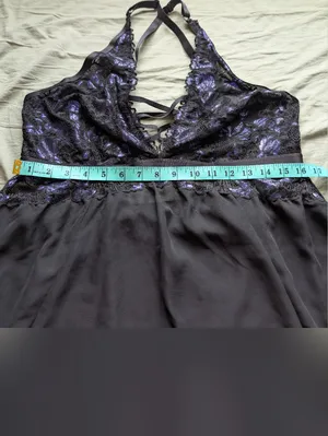 NWT Torrid Moody Butterflies Slip Dress 2X Black/Purple thumbnail 5