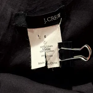 J Crew Little Black Dress Linen Midi Babydoll Y2K Minimalist Quiet Luxury 6‎ thumbnail 3