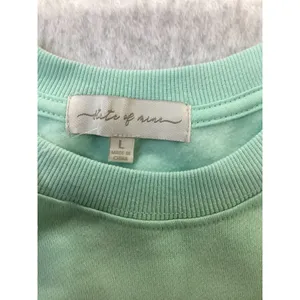 State of Mine Womens Deck the Halls Christmas Sweatshirt‎ Mint Green Large NWT thumbnail 4