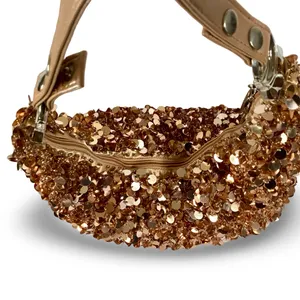 Sequin Beaded Evening Handbag Gold thumbnail 4