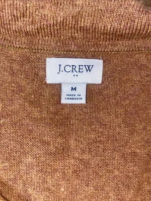 J. Crew Wool Cotton blend Copper-Tone Button-Up Belted Cardigan thumbnail 2