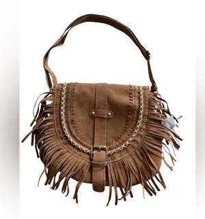 Fringe Brown Shoulder Bag thumbnail 1